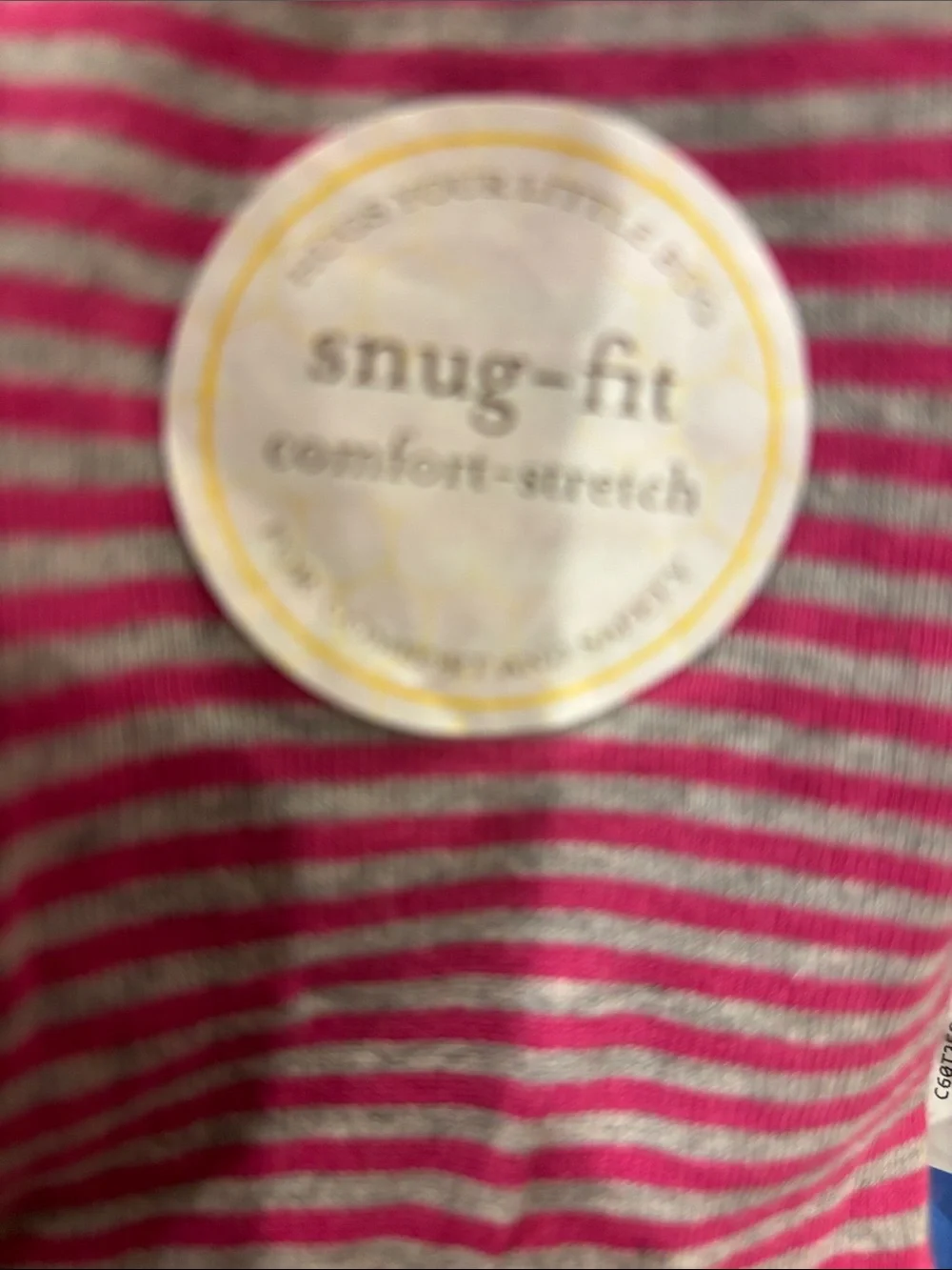 Burt's Bees Baby Pink & Gray Striped Organic Cotton Footed One-Piece-24 Month’s-